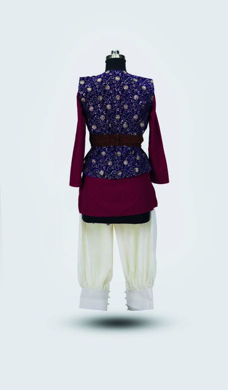 Indigo Embroidered Kurta — Classical Dance Costumes by Design My Dress Bharat