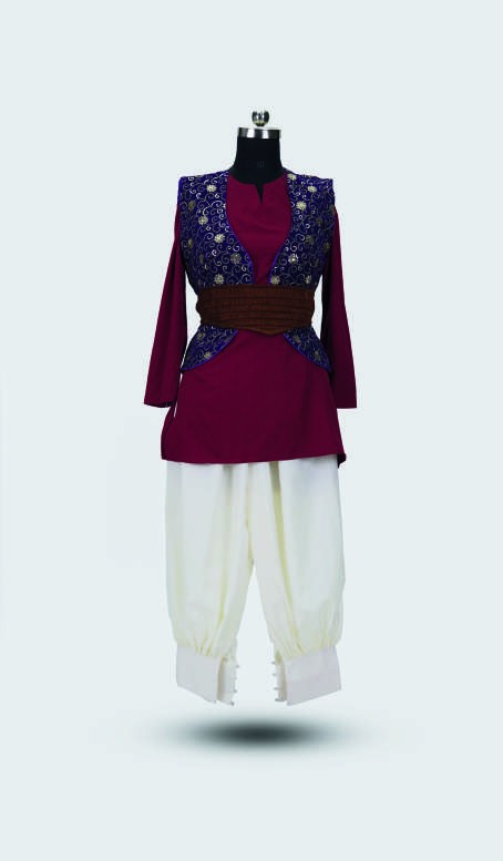 Maroon Kathak Kurta — Classical Dance Costumes by Design My Dress Bharat