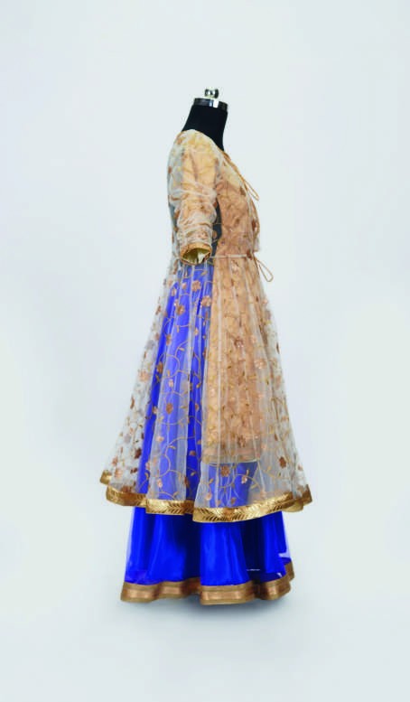Ivory Nritya Anarkali — Semi Classical Dance Costumes by Design My Dress Bharat
