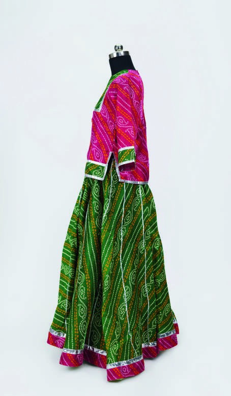Rani Pink Choli Ensemble — Indian Folk Dance Costumes by Design My Dress Bharat